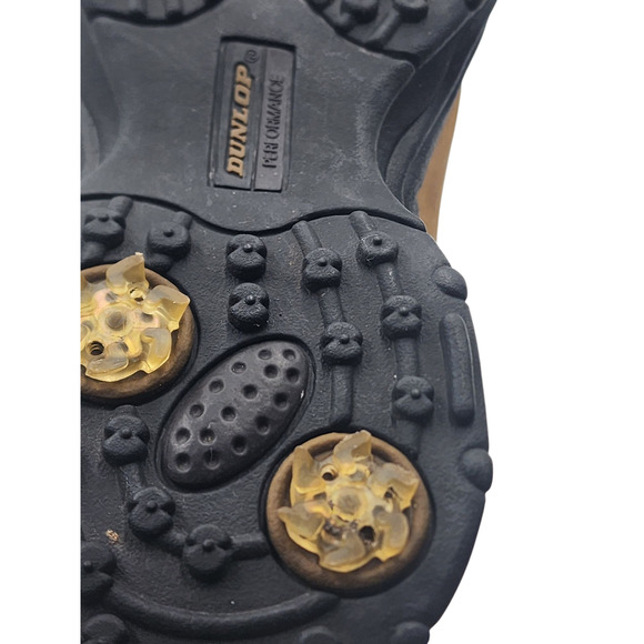 Dunlop Golf Shoes Mens 9 Slip On Dry 10 Brown Black Spiked Sole Performance main image 8